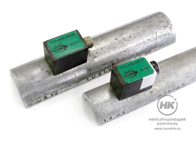 Наклонные совмещённые ПЭП П121 для труб малого диаметра [фото №1]